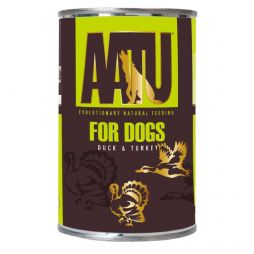 AATU Adult Duck & Turkey Wet Dog Food Tin 400g