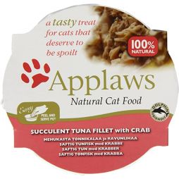 Applaws Tuna Fillet with Crab 60g Pot