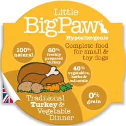 Little Big Paw Traditional Turkey & Veg Dinner Dog Food