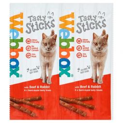 Webbox Tasty Sticks Beef & Rabbit Cat Treats 30g